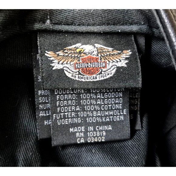 Harley Davidson Bar & Shield Vector Logo 2005 Leather Cabbie/Newsboy Cap Black M - Picture 9 of 11